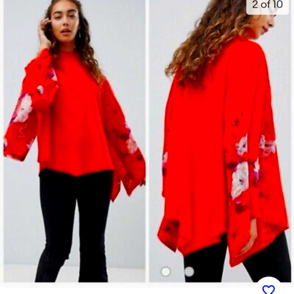 Free People Sydney Batwing Shirt/XS
